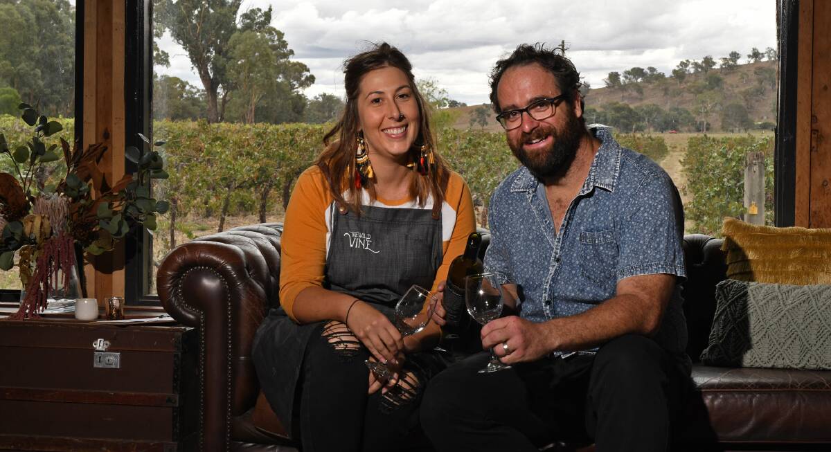 VINE DINING: Kate and Nick Shepherd started the Wild Vine in 2018. Picture: File