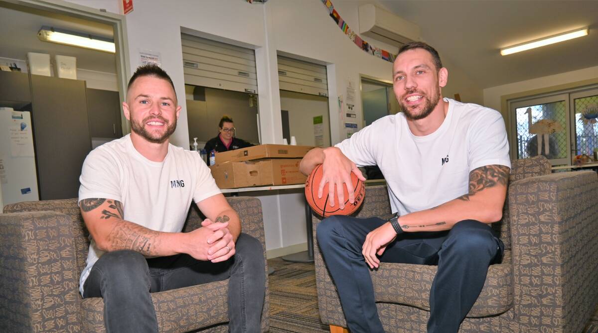 SPEAKING UP: Rhys Cummins and Jesse Warran-Rigby are getting blokes to open up about their mental health and trade tips for dealing with the dark times in life. Picture: Kenji Sato