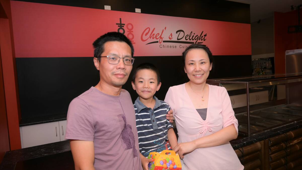 Jayden Zhou, Johnny Zhou, and Shirley Fang, opened their restaurant last Christmas. Picture: Kenji Sato