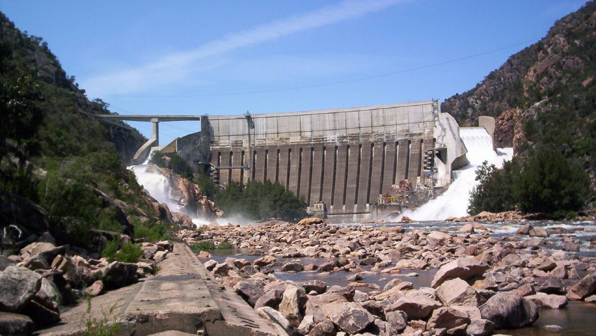 The Burrunjuck dam is releasing environmental flows to keep its levels in check