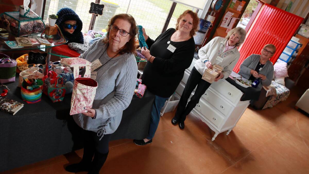GIRL POWER: Helen Bell, Keriane Rowley, Pauline McGlone and Pat Douglass have been renovating the old Wagga Women's Shed during lockdown. Picture: Les Smith