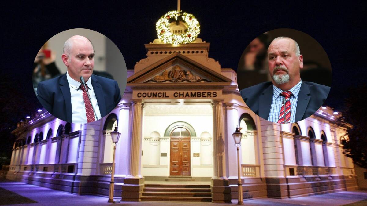 Tim Koschell and Paul Funnell had two of the lowest attendance rates at Wagga City Council. 