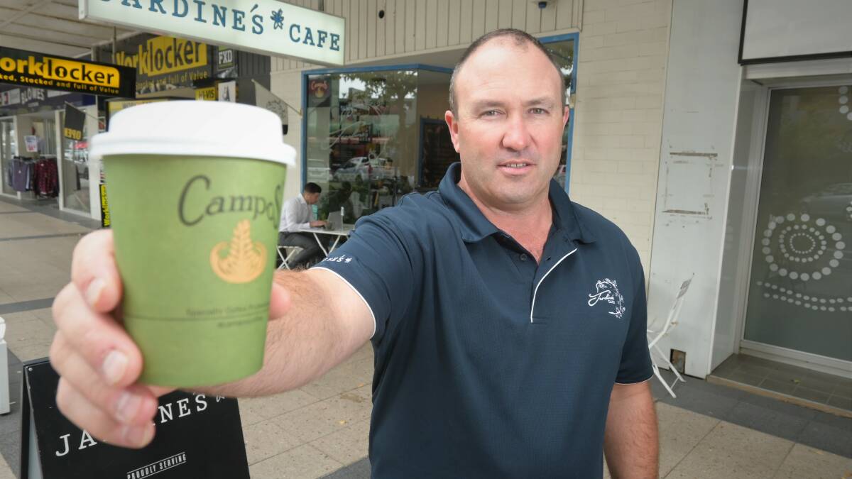 CUP RUNNETH OVER: Jardine's Cafe owner Matt Cunneen said they were working overtime to keep up with the demand in the leadup to the Gold Cup, which is one of the busiest weeks in the Wagga calendar. Picture: Kenji Sato