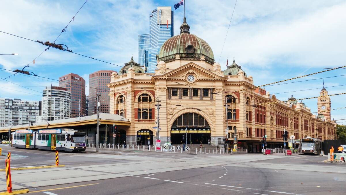 Streets are again silent and empty in Melbourne, where residents have entered the second day of Victoria's fourth lockdown. Picture: Getty Images