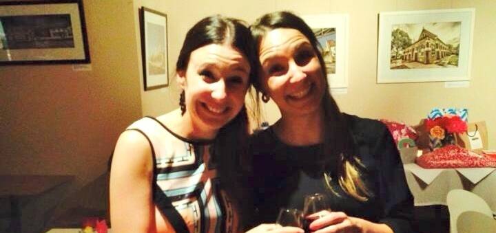 SISTERLY LOVE: Stephanie and Kim Scott enjoy Stephanie's hen's night in 2014. Picture: Supplied