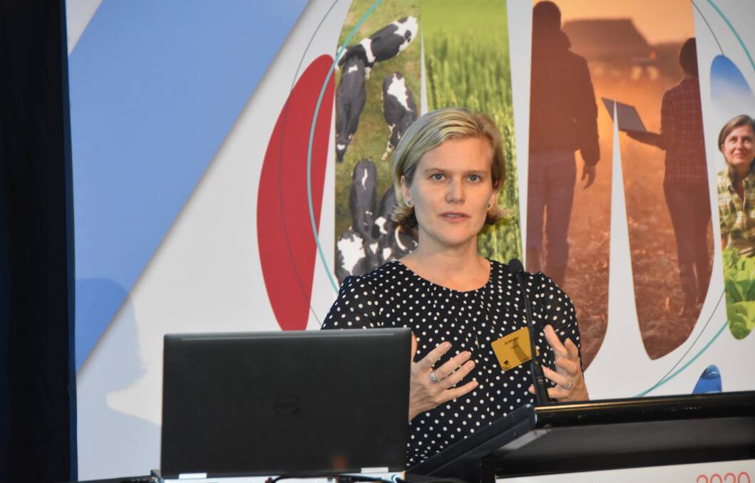 THE FUTURE OF PROTEIN: Deloitte's Jo Jericho speaking at ABARES Outlook in Canberra this week.