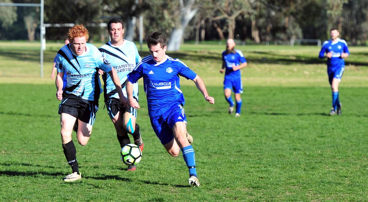 EYES ON THE PRIZE: Tolland's Cameron Kopp makes a speedy getaway against Cootamundra earlier this month. His undermanned side will meet South Wagga at Rawlings Park on Sunday. Picture: Kieren L Tilly