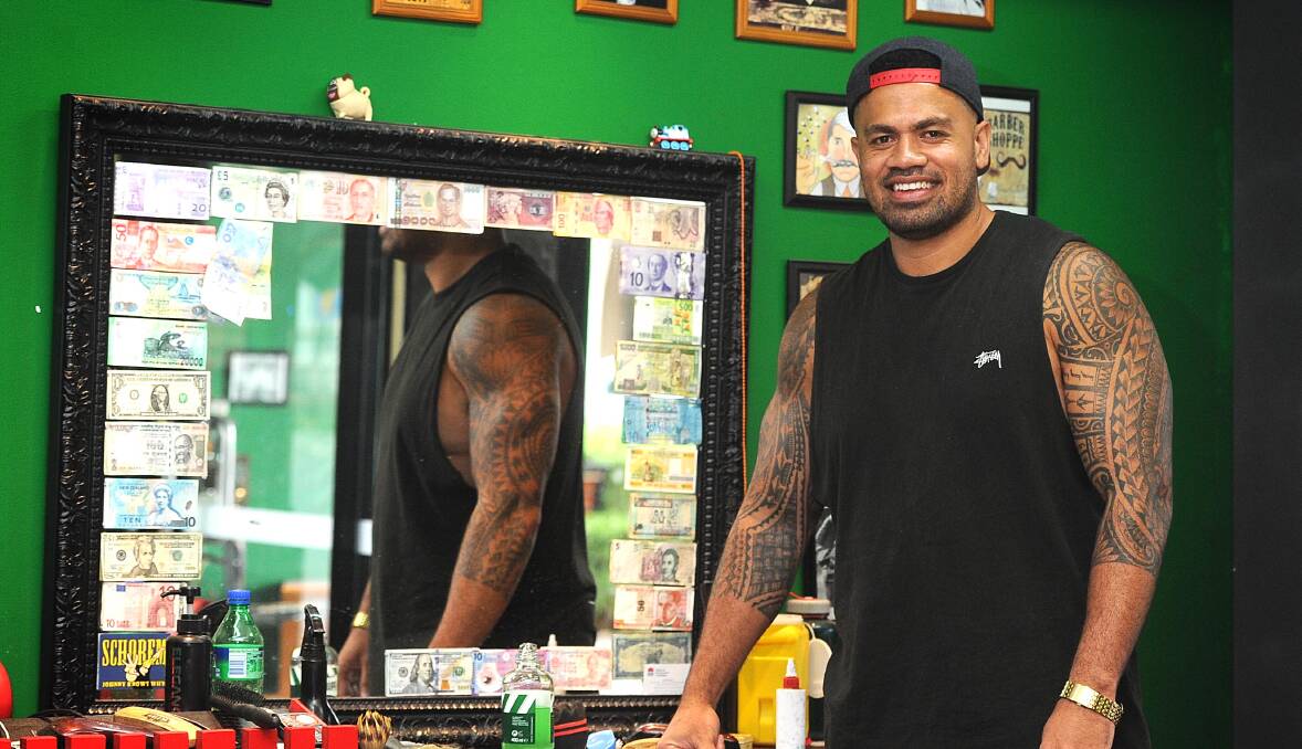 BOOM TIME: Ross C's barber Jason Lagaali says business is booming as Wagga men step back in time and gravitate towards barber shops. Picture: Laura Hardwick