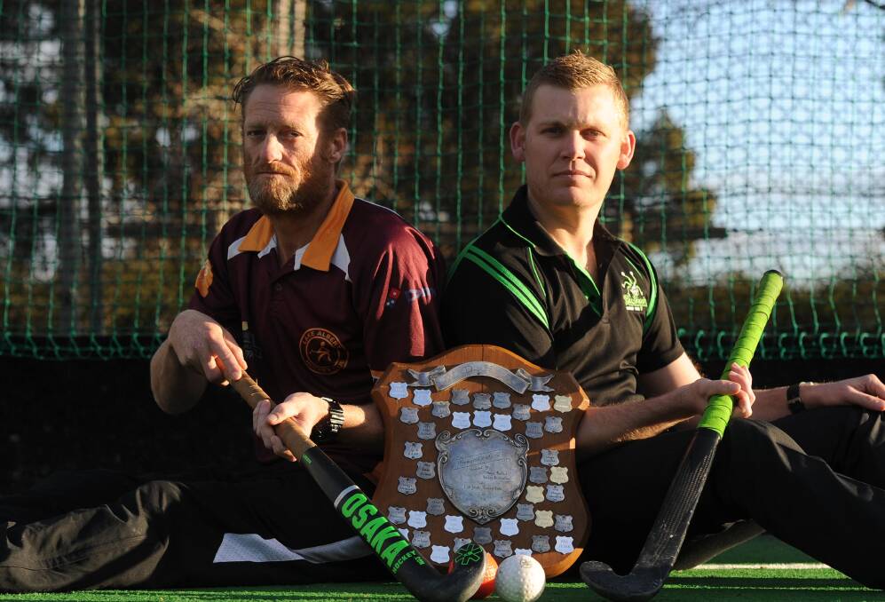 READY FOR ACTION: Lake Albert captain Craig Knowles and Harlequins captain Brendan Watson at Jubilee Park. Picture: Laura Hardwick