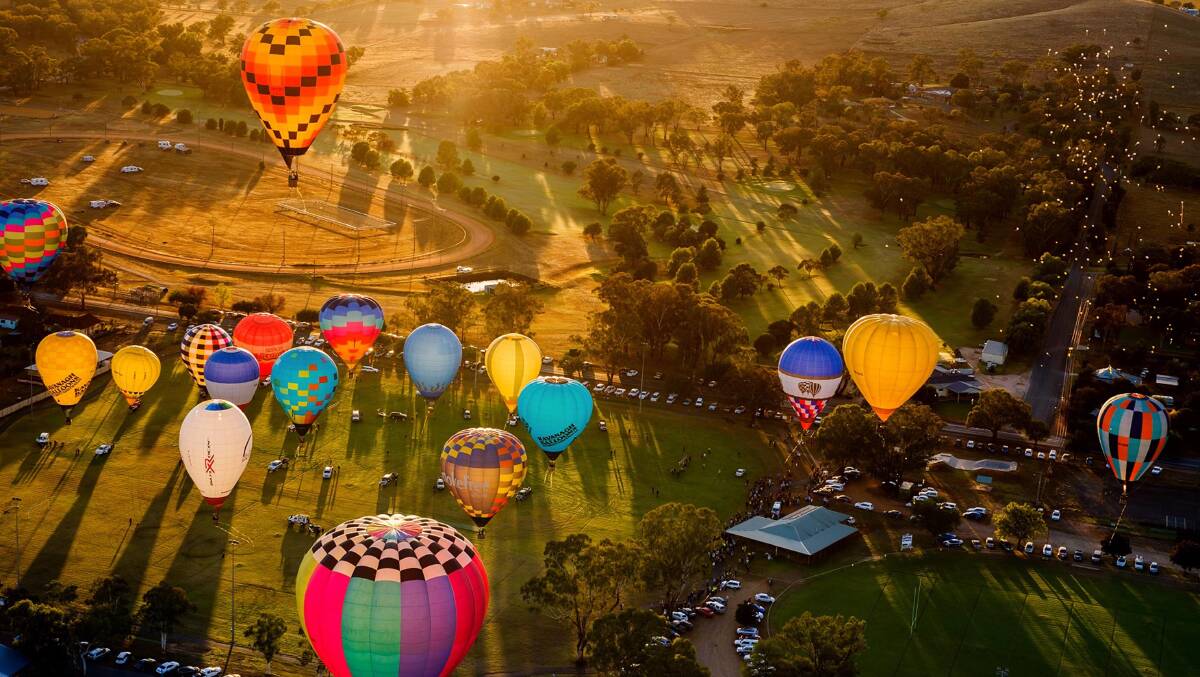 Canowindra presents a mass of spectacular colour and action during its annual balloon challenge. 
