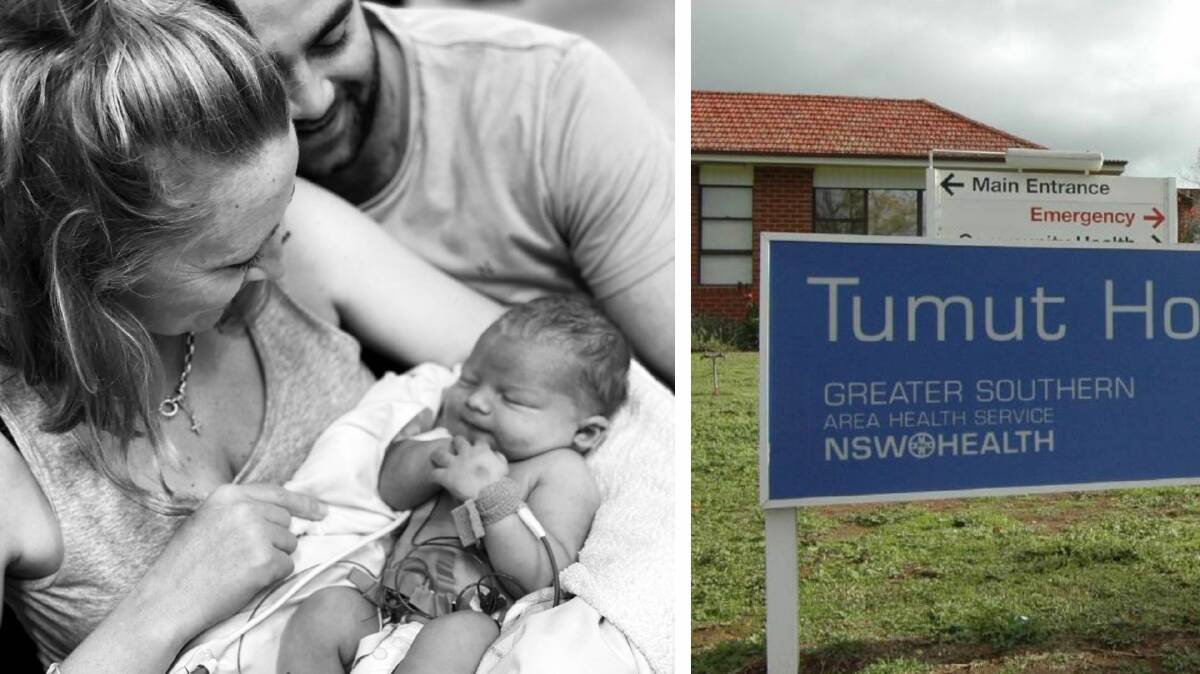 CALL FOR CHANGE: Kim Dent wants improvements made to Tumut Hospital after her baby's near-death experience. Pictures: Contributed, file image