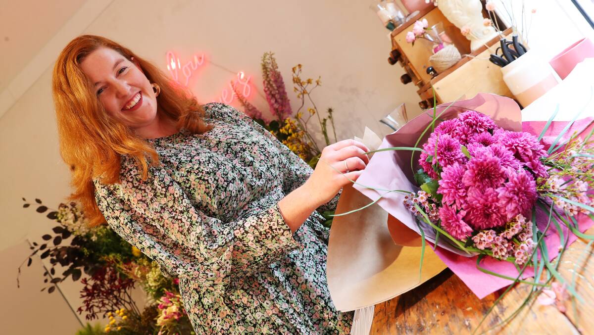 PASSION: Emma White started Emmylou Wildflowers in her shed last year and has now transformed it into a business. Picture: Emma Hillier