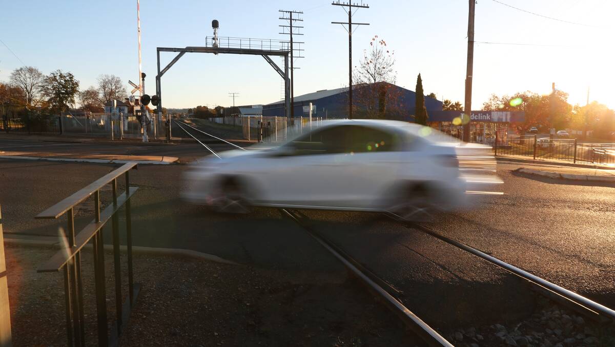 NEW IDEA: Wagga mayor Greg Conkey is calling for the removal of both the city's level crossings including the one pictured here on Bourke Street. Picture: Emma Hillier