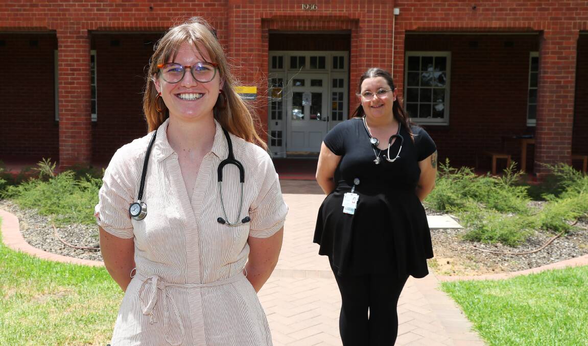 WELCOME: Imogen Hines and Kirsten Dukes will embark on their careers as junior medical officers at Wagga Base Hospital. Picture: Emma Hillier