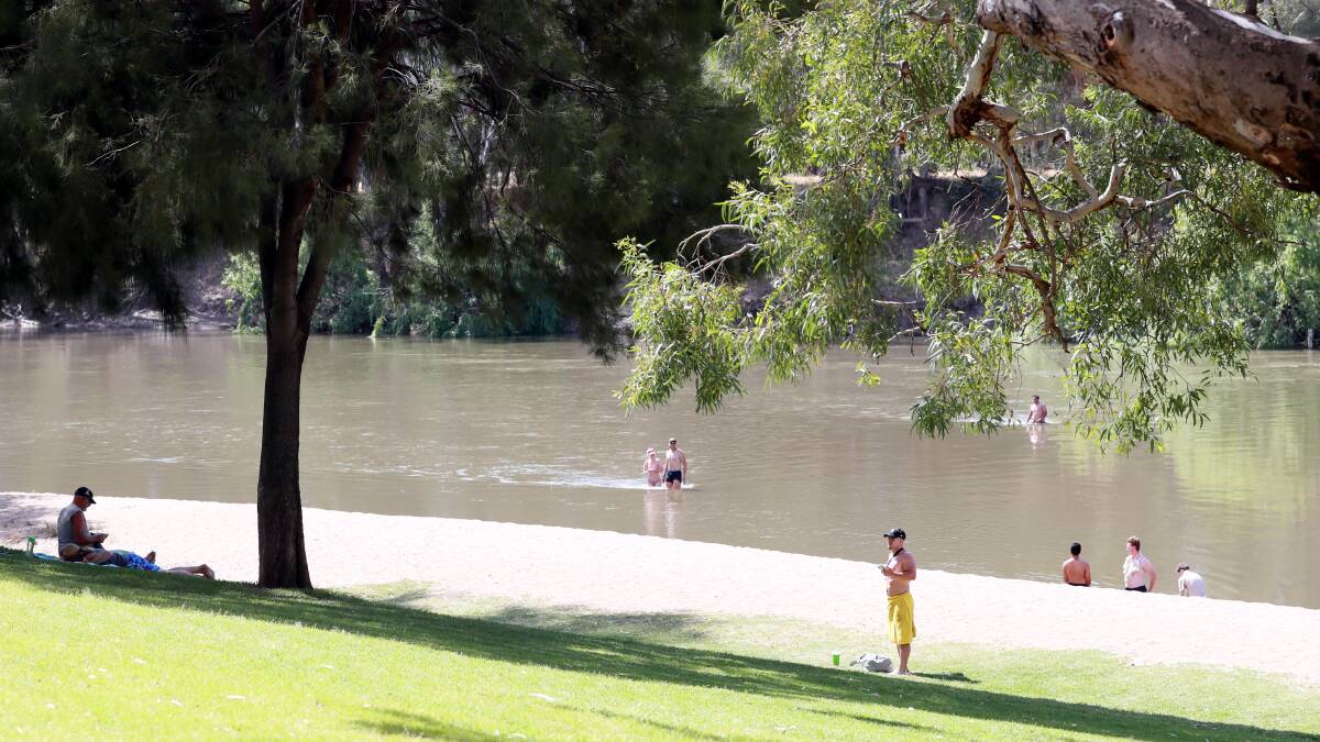 CALL FOR UPGRADE: Swimmers enjoy a dip at Wagga Beach, a popular yet potentially risky spot in the Murrumbidgee River.