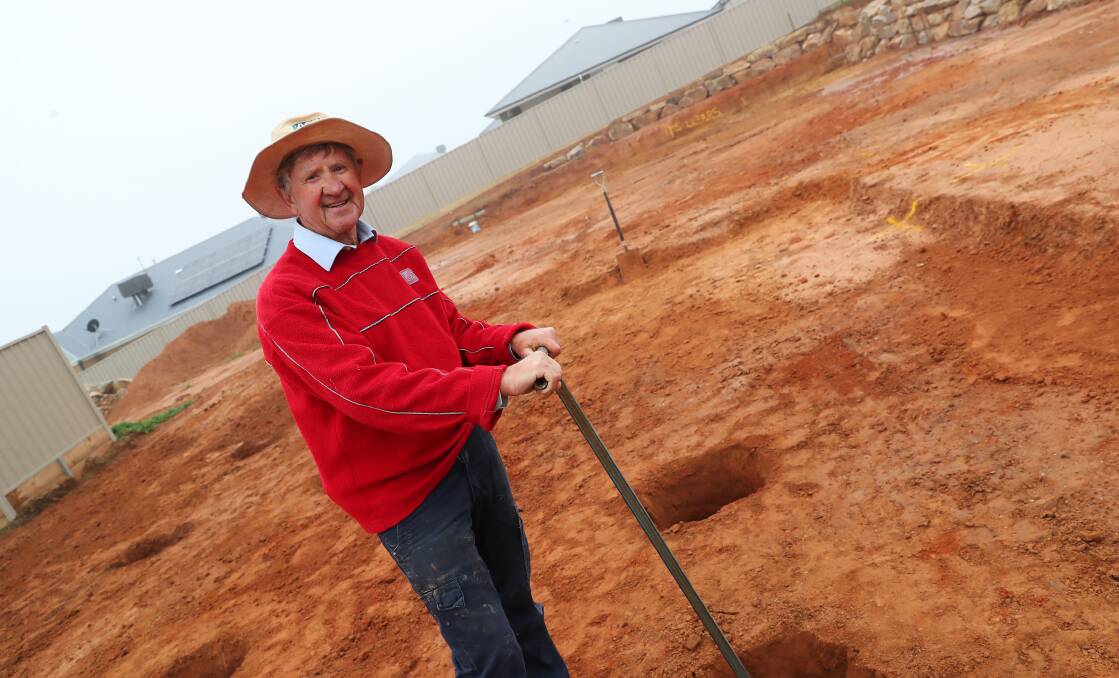 ON THE WAY: Wagga builder Wayne Carter says the city should continue to build for an aspirational goal of 100,000 residents, even if the 607 annual lots required will be a challenge to meet. Picture: Emma Hillier