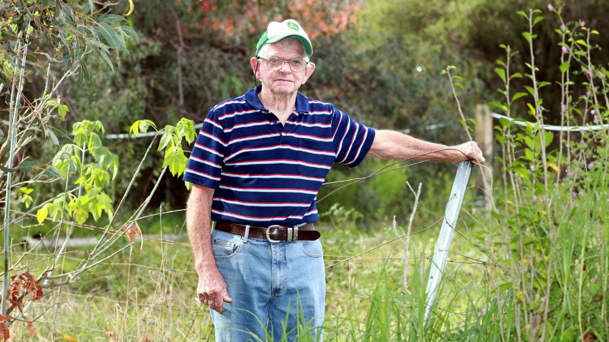 SEARCH FOR ANSWERS: San Isidore resident Tom Hughes is awaiting the results of a report into contamination near the Kapooka army base.