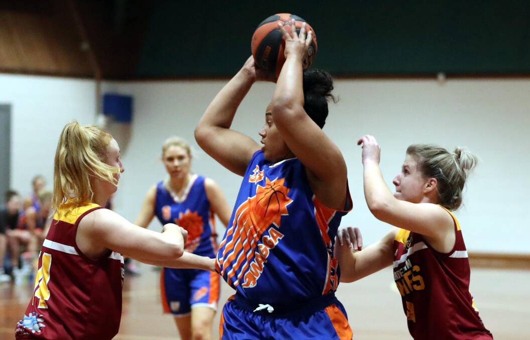 GRAND FINAL BOUND: Wagga Blaze forward Khiani Clark top scored in their Waratah League division one semi final win over Tamworth. Picture: Les Smith