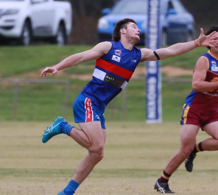 IMPACT: Lachlan Leary kicked two goals in Turvey Park's win over MCUE. Picture: Les Smith