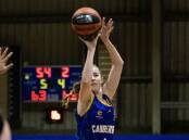 SHOOTER: Abbey Morton takes a shot for Canberra Nationals. Picture: Discovery One Photography 
