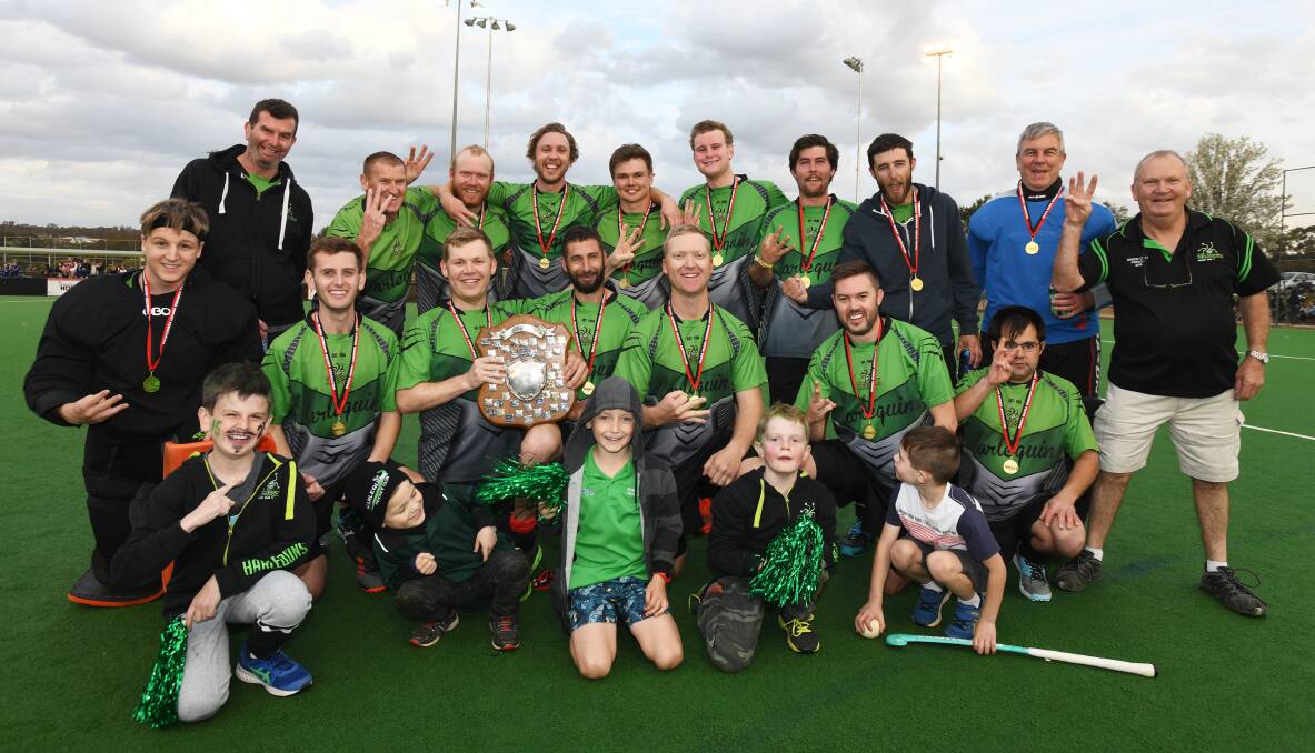 PREMERSHIP DEFENDED: Harlequins secured a third straight Wagga Hockey men's division one premiership with a 3-0 grand final win over Royals.