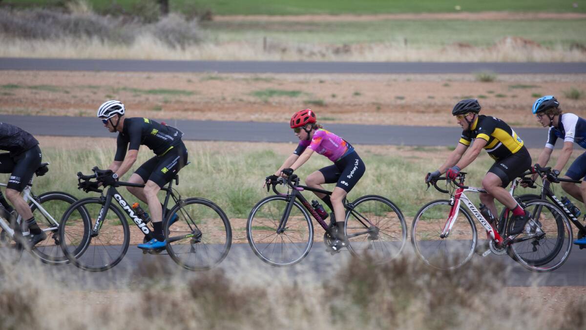 Bronte Stewart tested out the Wagga Multisport Cycling Complex's criterium track earlier this week. Pictures: Madeline Begley