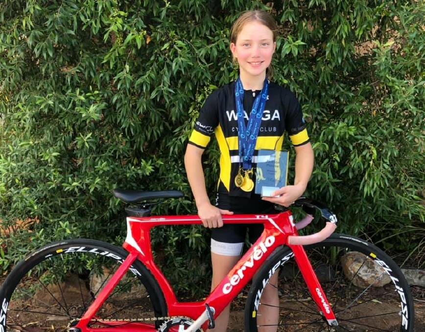 RECOGNITION: Carrington Oke was recognised as the state's outstanding under-11 cyclist of last year. Picture: Wagga Cycling Club