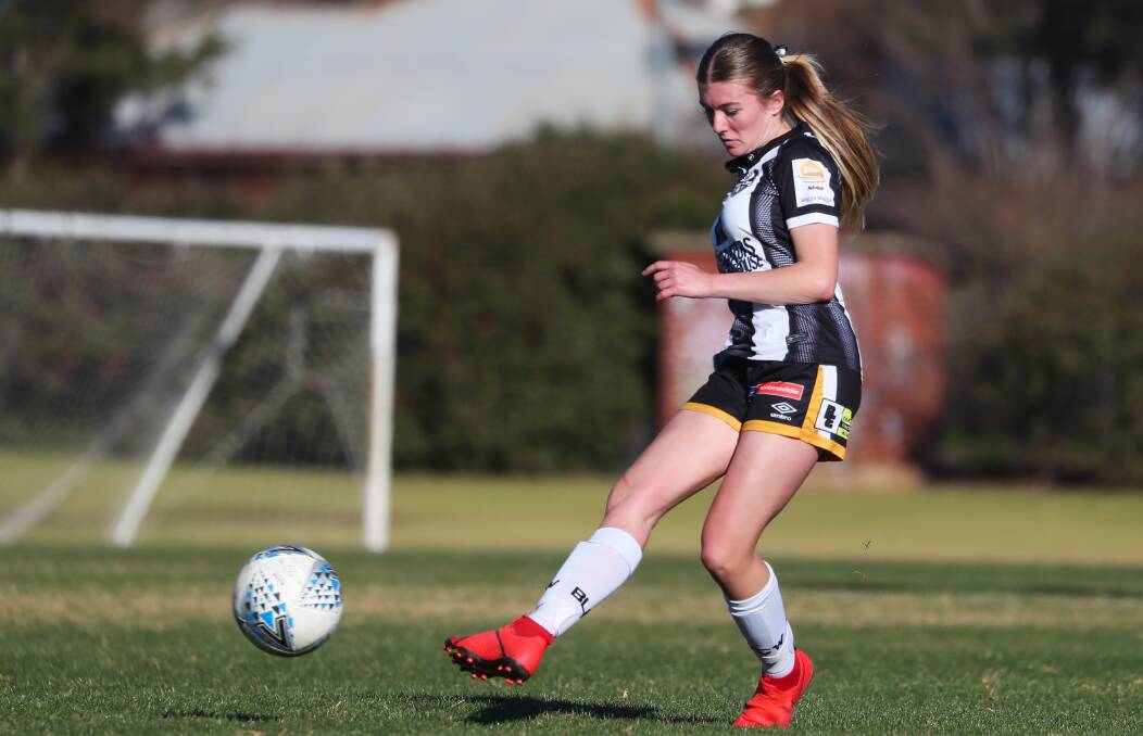 STEPPING UP: Promising prospect Tia Lyons will move up into the Wagga City Wanderers first grade ranks.
