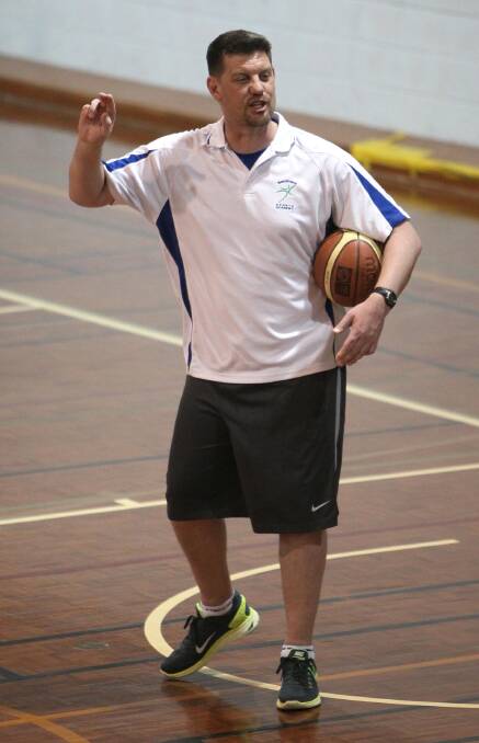 Matt Bishop overseeing Southern Sports Academy basketball trials. 