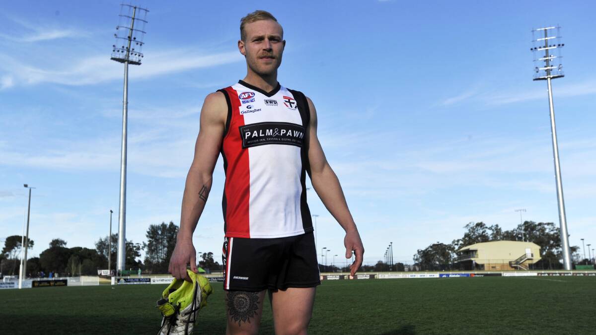 RIVERINA RETURN: Lachlan Highfield during
his stint at North Wagga in 2018. 