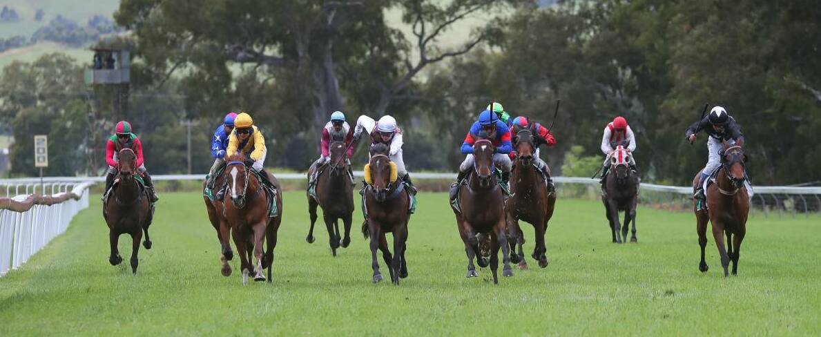 JUST IN TIME: The Snake Gully Cup was run and won on Friday at Gundagai, before rain had the final say. Picture: Matt Malone