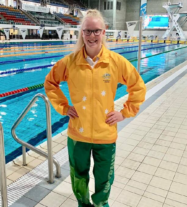 SILVER MEDALIST: Tumut's Ashley van Rijswijk won silver in the 100m breaststroke at the Global Games in Brisbane. Picture: Wagga Swim Club