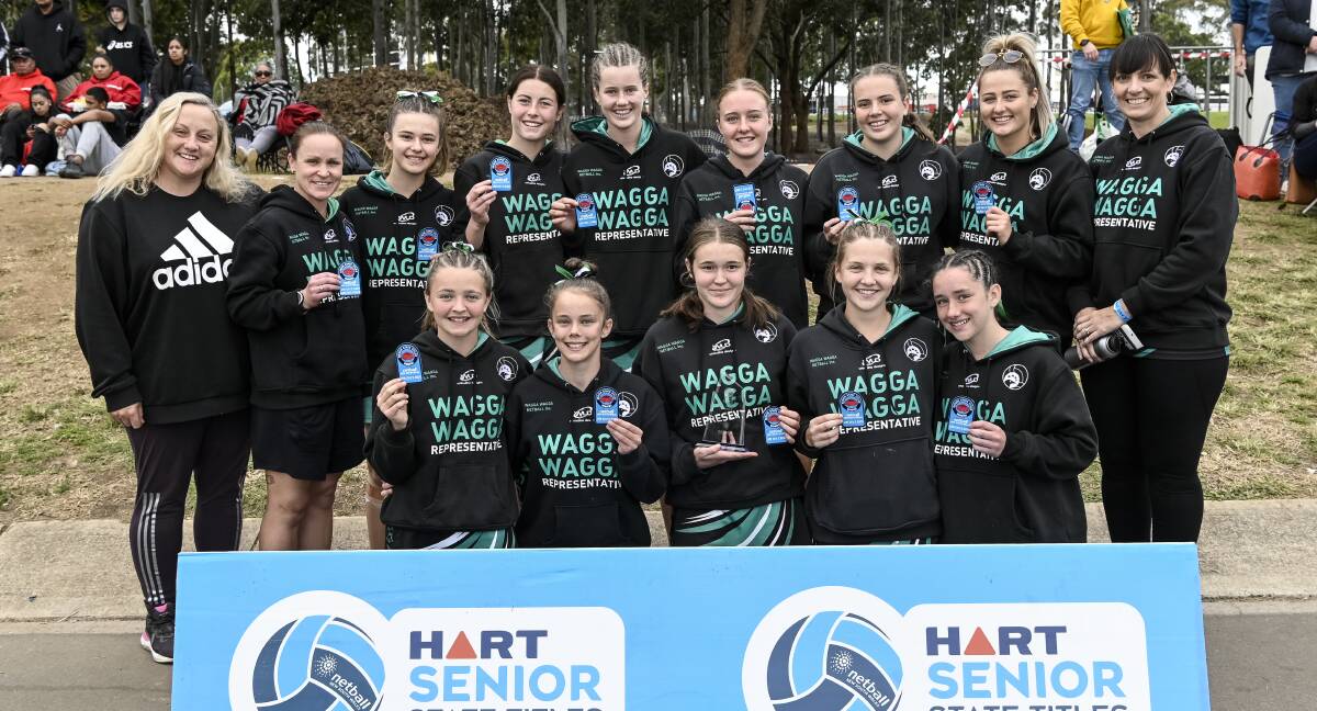 VICTORIOUS: Wagga's under-15s. Picture: Nigel Owen/Netball NSW 