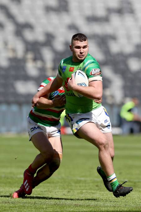 ON THE UP: Wagga product Tyson Hodge was among Canberra's best in their narrow Jersey Flegg grand final loss to South Sydney on Sunday. Picture: NRL Imagery