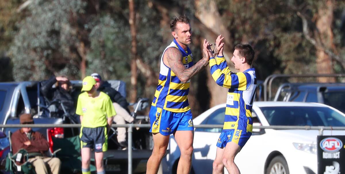 ON BOARD: Full forward Trent Castles has officially re-signed with Mangoplah-Cookardinia United-Eastlakes. Picture: Emma Hillier