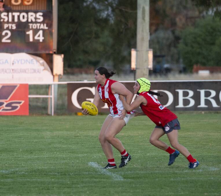 Collingullie-Glenfield Park upset last year's premiers CSU in the first week of finals at Crossroads Oval on Friday night. Pictures: Madeline Begley