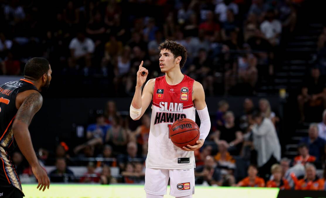 CROWD PLEASER: Illawarra Hawks NBA Draft prospect LaMelo Ball was a major reason behind the NBL setting a new crowd record last weekend. Picture: AAP Image