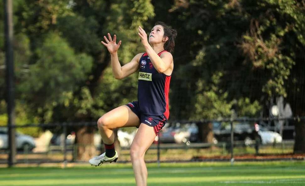 COVID CLOUD: Wagga product Gabby Colvin feels Melbourne is well equipped to handle COVID challenges during the AFLW season. Picture: Melbourne FC