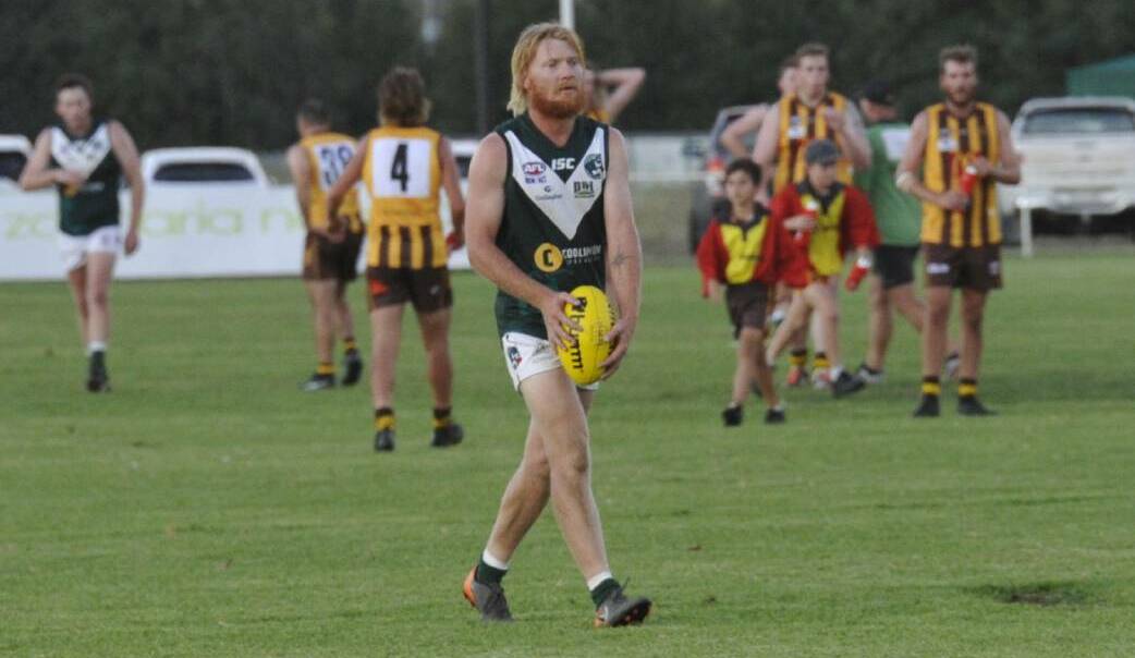 OUT INJURED: Coolamon's Jeremy Sykes will miss a few weeks with a knee injury. Picture: Matt Malone
