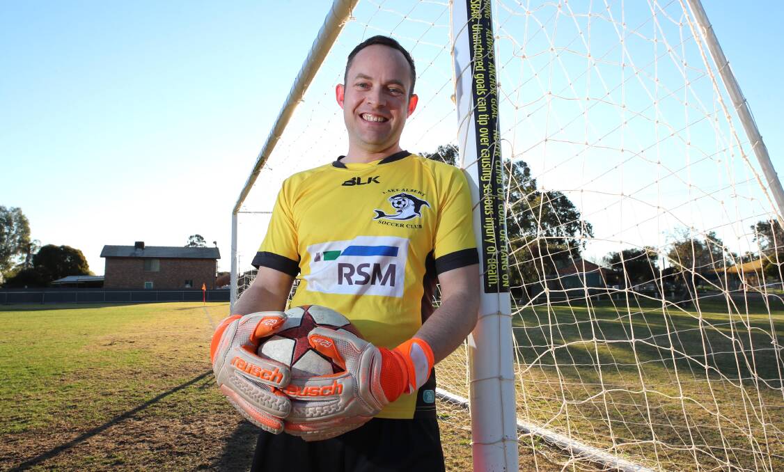 IMPRESSED: Lake Albert goalkeeper Hayden Callander has expressed his appreciation to Football Wagga for getting a season off the ground. Picture: Les Smith