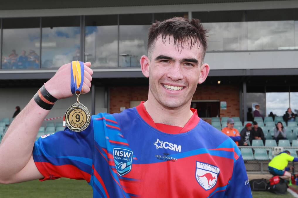 STANDOUT: Man of the match Sam Trood with the Josh Hobby Medal. Picture: Les Smith