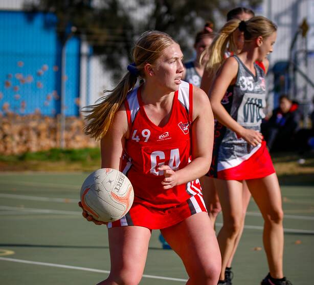 KEY PLAYER: Griffith goal attack Jenna Richards was influential in the Swans' upset of Collingullie-Glenfield Park on Saturday. Picture: Andrew McLean Photography.