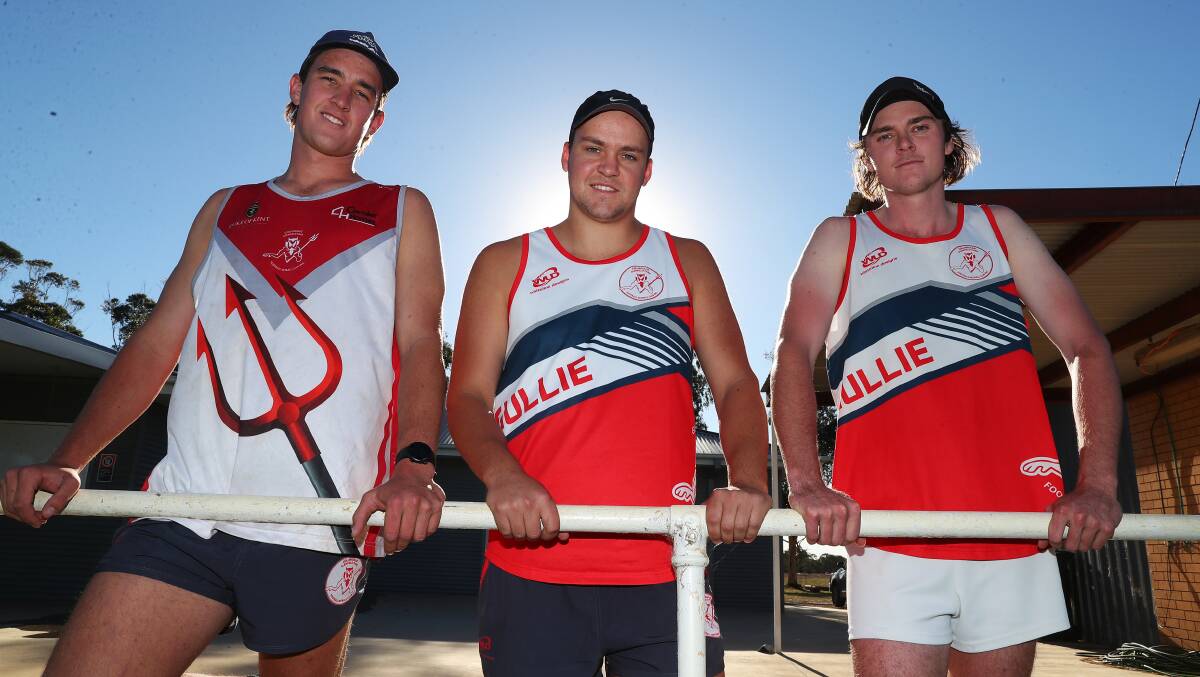 NEW FACES: Collingullie-Glenfield Park
recruits Jack Thompson, Spencer Small
and Joey Schultz. Picture: Emma Hillier
