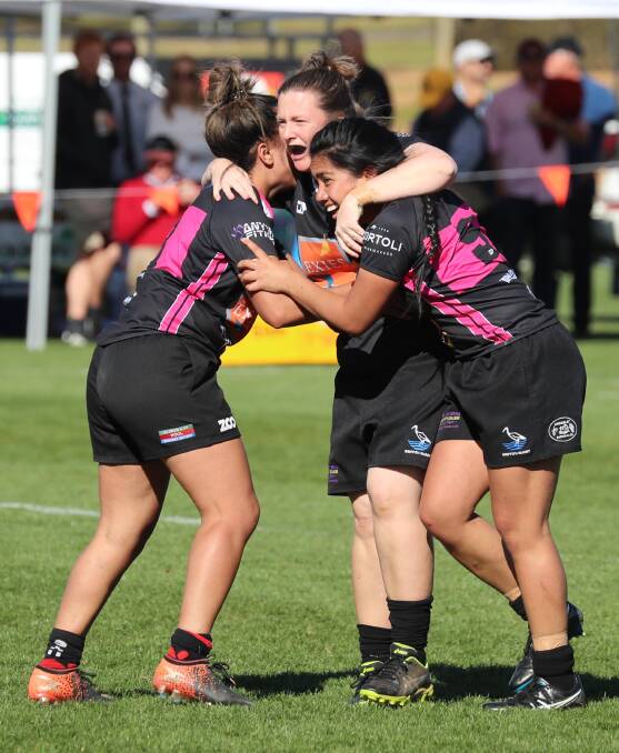 DOMINANT: Griffith's players celebrate their win. Picture: Les Smith