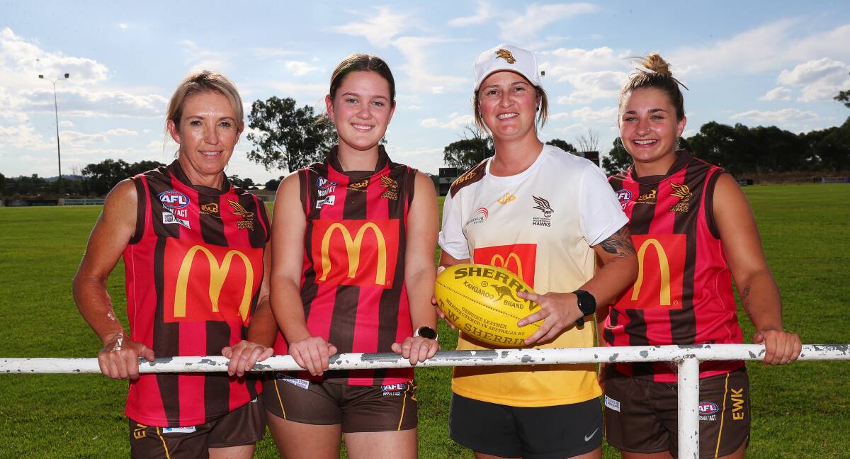 ALTERNATIVE: Riverina Lions players Nik Gunning, Tara Hadfield, Amy Coote and Kyra Jackson aligned with East Wagga Kooringal in the local competition earlier this year. Picture: Emma Hillier