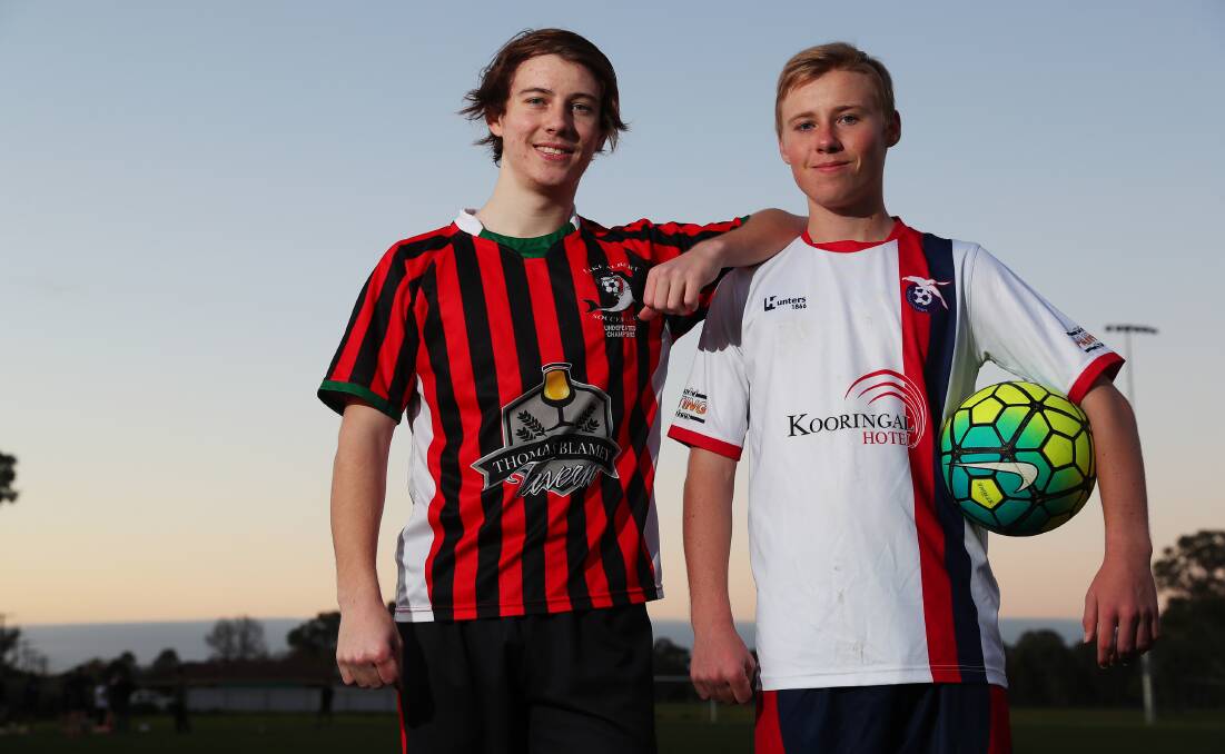 SIBLING RIVALRY: Trevaskis brothers James (left) and Harry will go head-to-head in Sunday's top-of-the-table Pascoe Cup clash between Lake Albert and Henwood Park. Picture: Emma Hillier