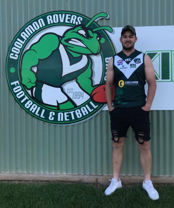 SEASON DELAYED: Coolamon forward Matt Harpley hopes to return from knee bruising by round four. Picture: Coolamon Hoppers 