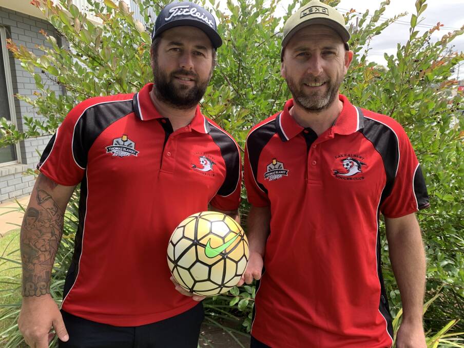 COACHING TEAM: Kyle Harrison and Chris Ayton will coach Lake Albert's Pascoe Cup team next year. Picture: Jon Tuxworth