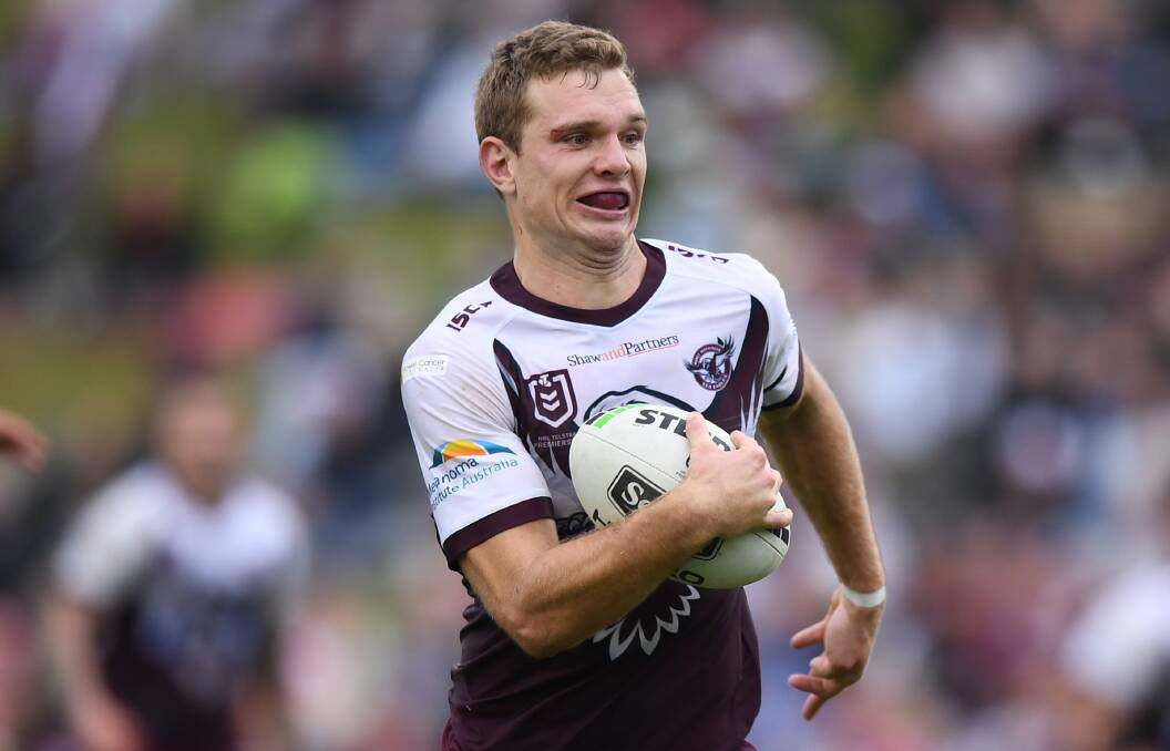 Manly fullback Tom Trbojevic is over his hamstring issues. Picture: AAP Image/Joel Carrett.