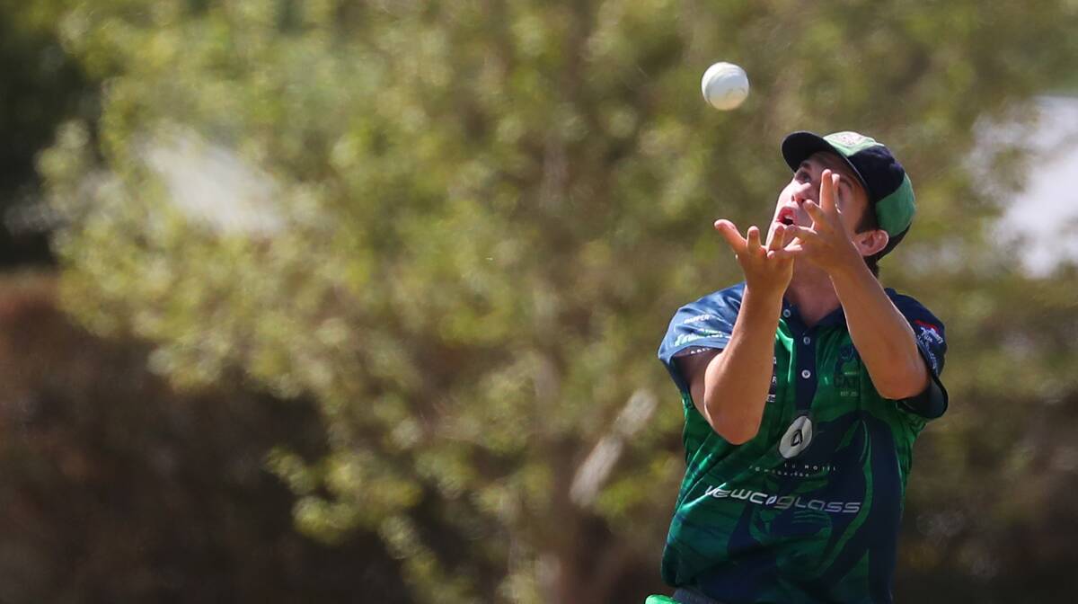 SEASON START: Wagga City's Max Harper tries to take a catch during the win over Wagga RSL. Picture: Emma Hillier